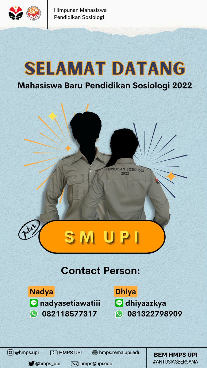 anothernadya's tweet photo. temen temen yang lulus seleksi mandiri upi jurusan pendidikan sosiologi boleh hubungi aku atau cp di bawah ini yaa https://t.co/ebeYtH6O2x