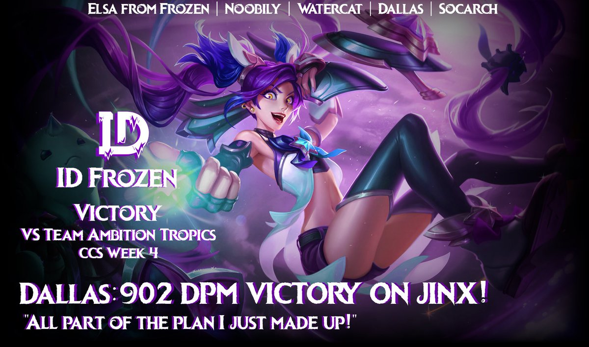 ID Frozen are showing great dominance in the <a href="/CCSesport/">Classic eSports</a> league! A perfect 4-0 record so far, and we’d like to keep the loss count at 0 😎

Credit: <a href="/Pyruswon1/">Pyrus/Elsa from Frozen</a>