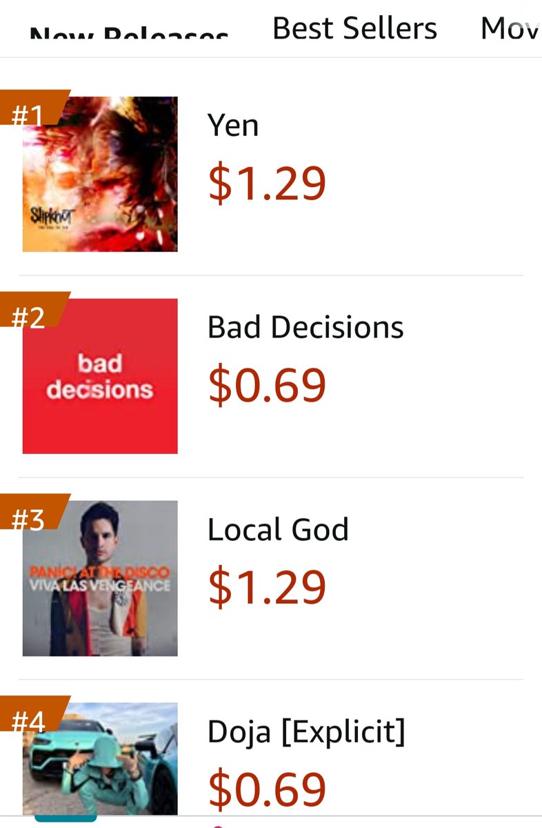 pjmstolemyheart's tweet photo. This is not good ARMY  

I will not lie. We can do and should be doing better! 

It is only day 2 and #BadDecisions has dropped on both Amazon and iTunes  

We really need to get that hunger back! 

Bad Decisions https://t.co/qpChZj8ur8 https://t.co/FLupjdZ9iU