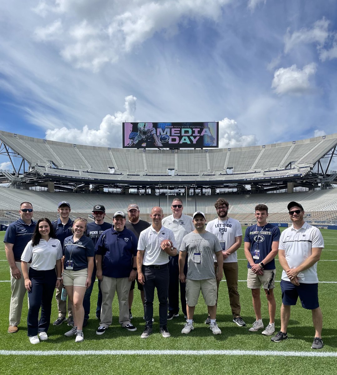 Tremendous job by an  amazing crew tdy resulting in an awesome 2022 #PennStateFootball Media Day. Way to come out of the gate strong with the season’s 1st LIVE stream, a nice 2.5 hour, 15 guest show providing our fans with exclusive access &amp; great insights ⁦<a href="/PennStateFball/">Penn State Football</a>⁩