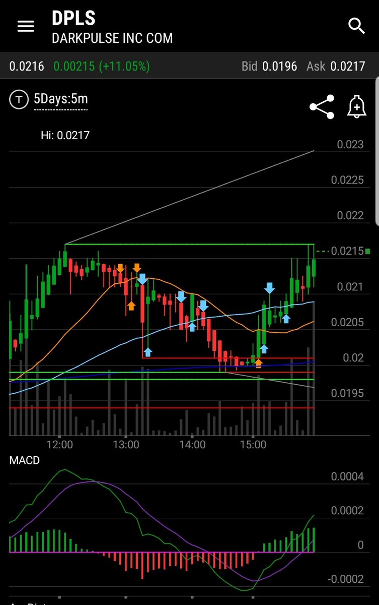 GeniusTrader777's tweet photo. OTC - $DPLS

Heavy accumulation of shares on Friday 📈

Needs to break .0217 for next leg up

Over $817,000 dollar volume on Friday 💵

#OTC #OTCMARKETS #OTCUNITED #Pennystocks https://t.co/gbSvx2zdML