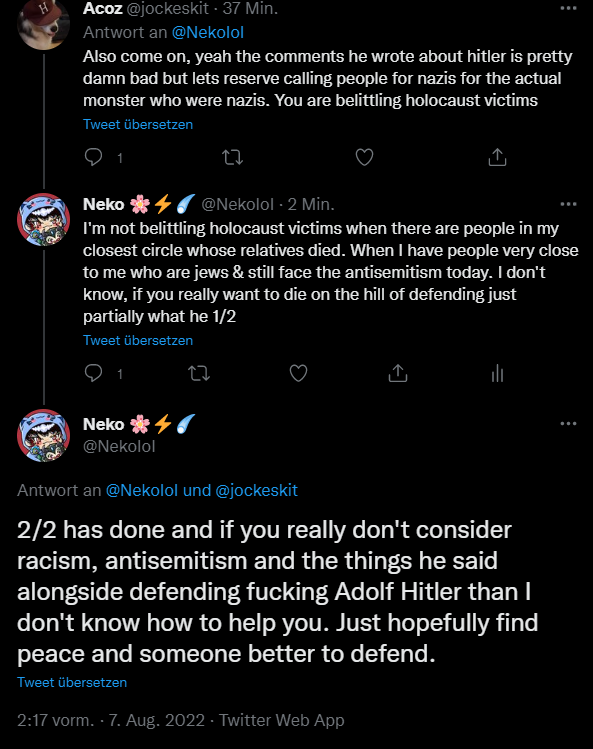 Ich bekomm Hirnkrätze. Diese Person arbeitet einfach für Hurensohn Riot Games und verteidigt F0sty, kannste dir nicht ausdenken.