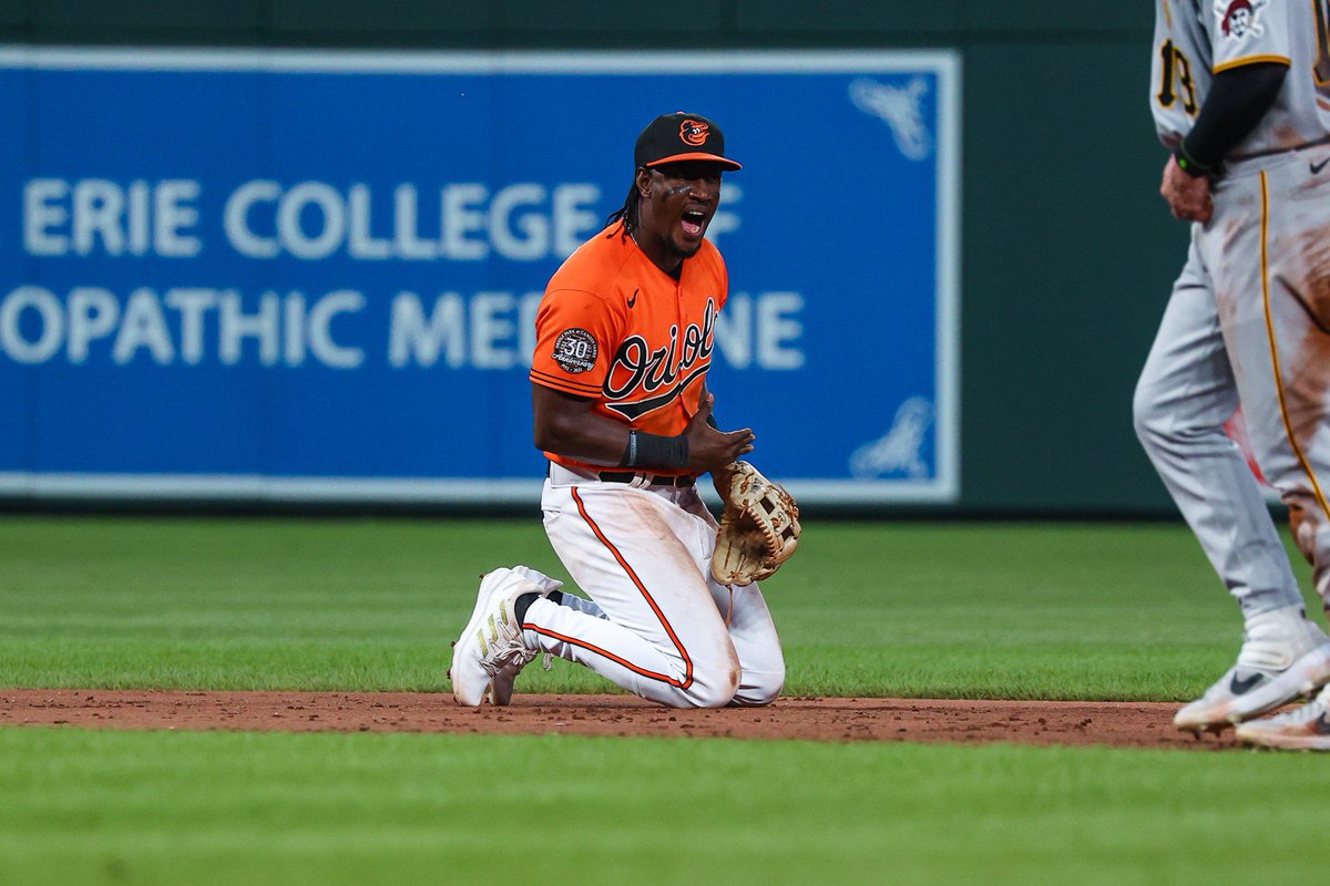 Orioles's tweet photo. One thing about this team is that they’re going to turn the double play 🔥 https://t.co/kY2Ugw5J7Q