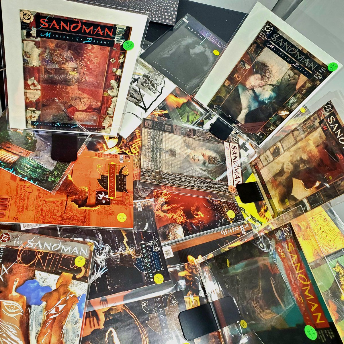 SSBrockville's tweet photo. Are you still watching? The Sandman may be streaming on @NETLFIX but we have the comics! Written by @neilhimself and illustrated by Sam Kieth and many others. Come and see for yourself! #netflix #secondstorybooks #whatsyoursecondstory #NeilGaiman #TheSandman #comicbooks https://t.co/aRwp6tAHjp