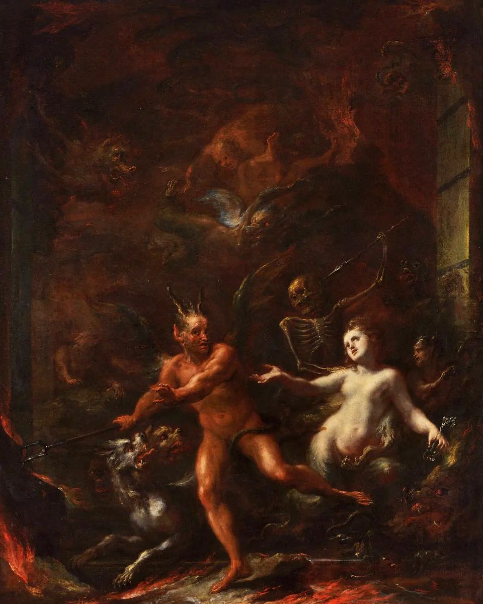 #ArteMacabro "Gates of hell" pintura de los años 1703-1708 de Giacomo de Pò. 

#Macabra #Horrir #Terror #Miedo #HorrorArt #Infierno #Demonio