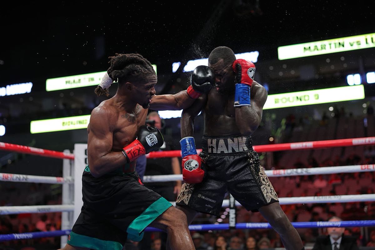 GoldenBoyBoxing's tweet photo. FINAL RESULTS:

An emotional win for Alex Martin who dedicated this fight to his brother, William, who recently passed away. He goes the distance with Hank Lundy and wins by Unanimous Decision. #ThisOnesForWilliam 🙏 #OrtizMcKinson https://t.co/RrCqUG5Jtr