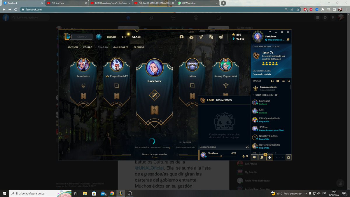 SarkFoxx's tweet photo. League | CLASH CATEGORIA 1 LOS DIAMANCOS Y PLATINOOBS VS LAN.
LUEGO ARAMS FLEX Y TFTS AS ALWAYS
https://t.co/MyeFG5oleN https://t.co/ulNbLLFmZZ