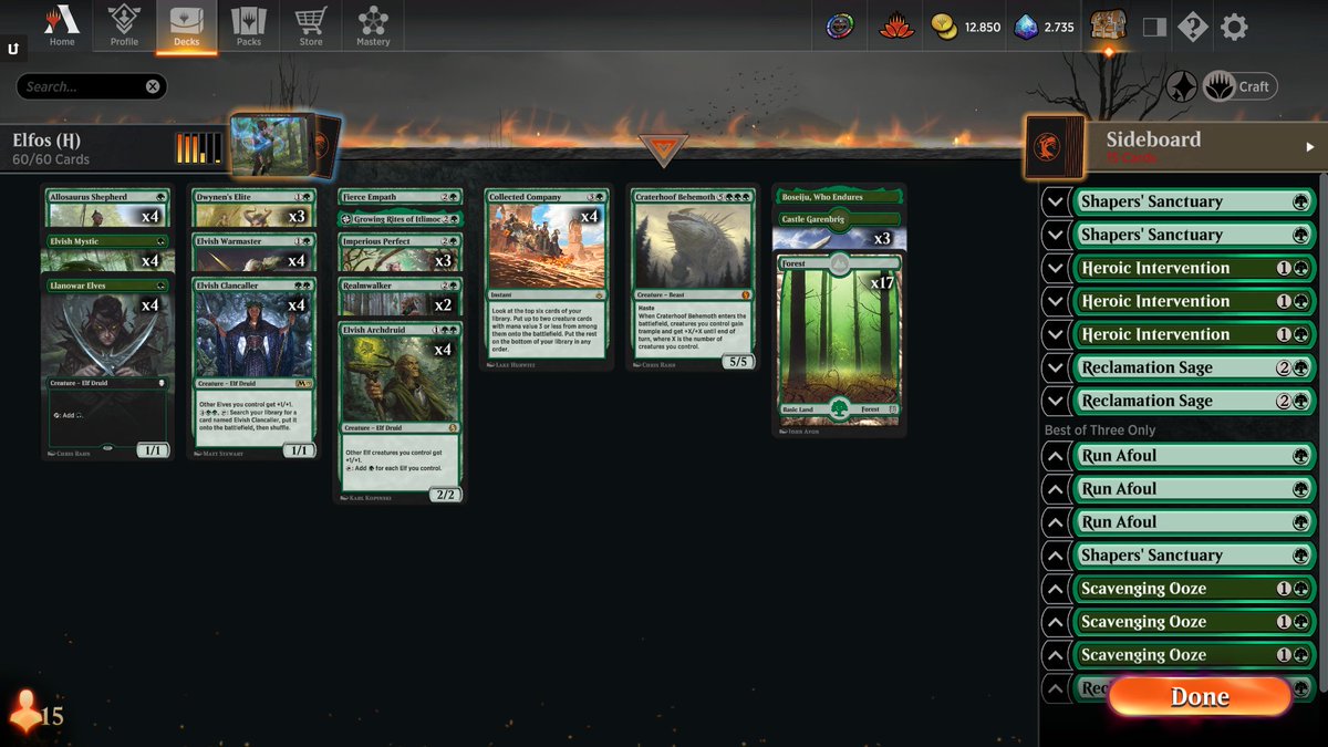 JohnMankier's tweet photo. Hace meses que no jugaba Historic, y le tenía miedo para decir verdad. Pero jugué con la única baraja que me quedó: Los Elfos. El deck más honesto del juego!
TUKISH! 7-0 <3
@teammagicblogtk @PoisonMTG @fireshoes @MTG_Arena https://t.co/gzV2KE7lep