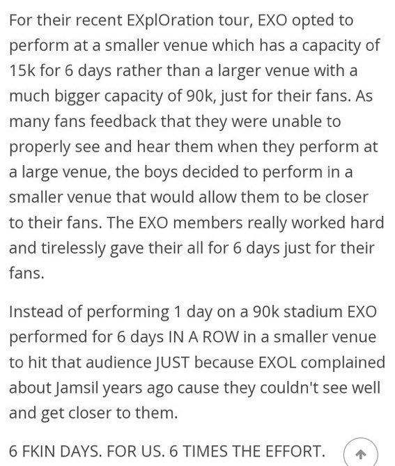 A friendly reminder that the EXOs topped the concert revenue in 2019 in SoKor during their last concert tour for Exploration. Don’t mind the # of concerts, they went for a smaller venue to interact with EXO-Ls So, are you ready to fight? 😭 #EXO @weareoneEXO