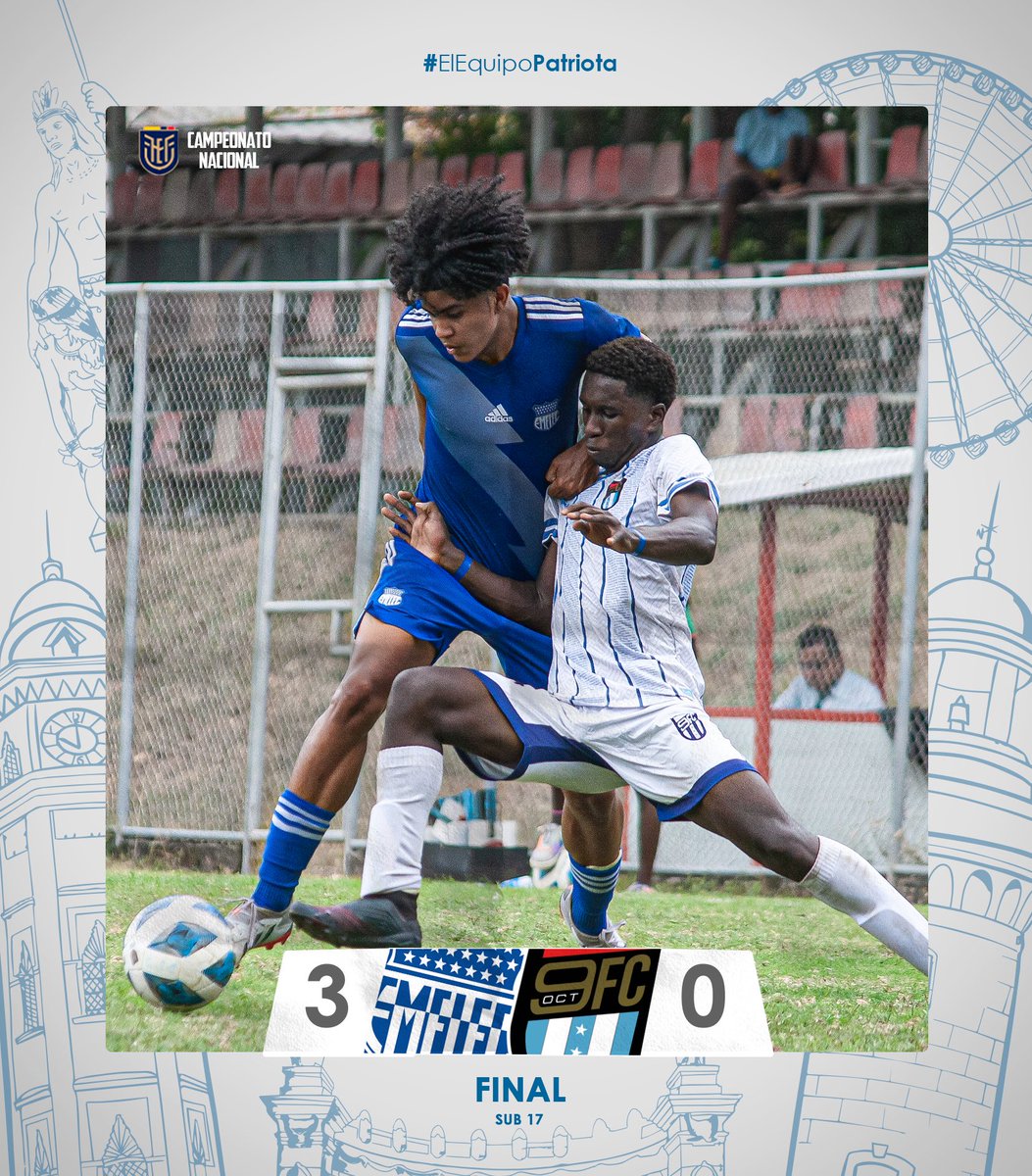 Formativas9Oct's tweet photo. Final de los partidos. ⚽️🔚
Torneo Campeonato Nacional 🏆🇪🇨
#CSE |0-0| #9OCT
Categoría: Sub19

#CSE |3-0| #9OCT
Categoría: Sub17

#LaNueveEsperanza 
#ElEquipoPatriota https://t.co/p31NQDkbcG