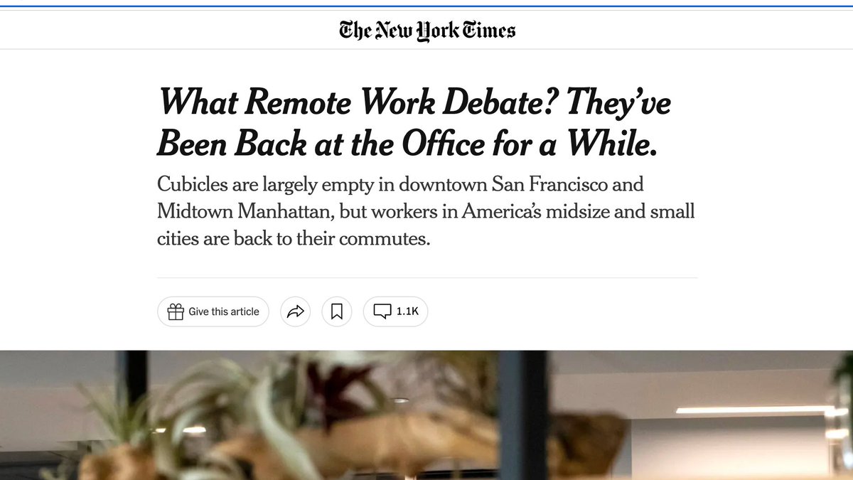 NYT is really breathing down readers’ necks about remote work lately
