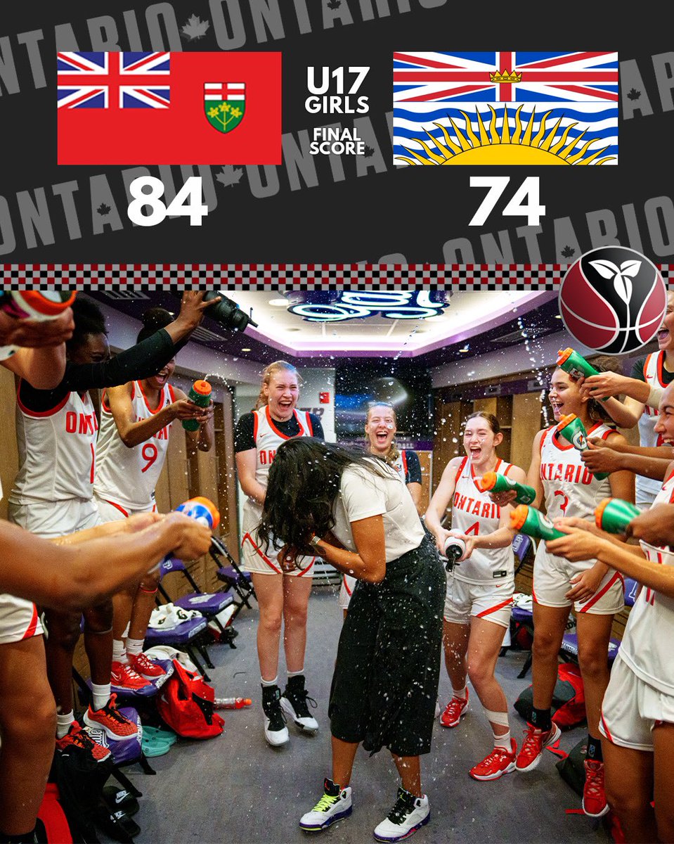 OBABBall's tweet photo. Your U17 Girls are NATIONAL CHAMPIONS ‼️‼️‼️

🔴🥇U17 Girls Team Ontario 8️⃣4️⃣ - 7️⃣4️⃣ Team British Columbia

#TeamO #OntariosVeryOwn

📸: @PolanskyPhoto https://t.co/KxQtsT1YGa