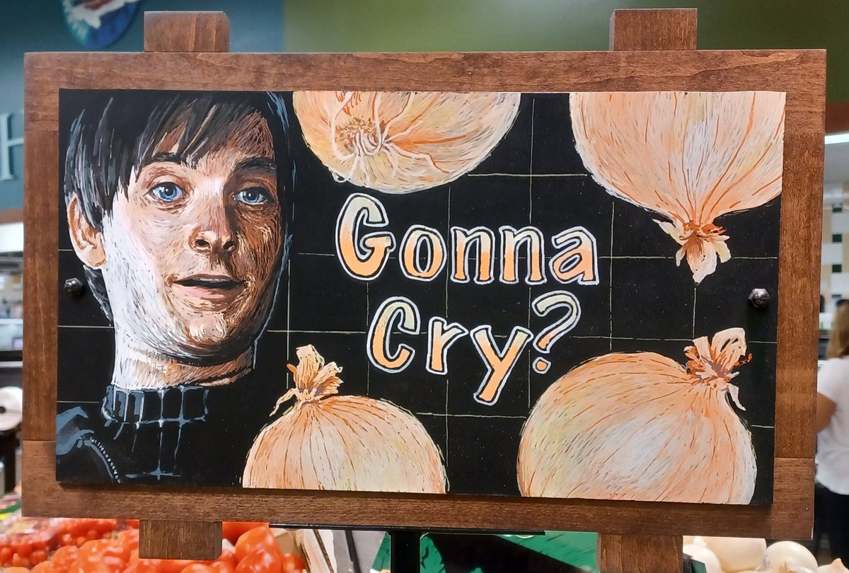 MeganCowdell3's tweet photo. Found this in the veggie section at the grocery store.#Spiderman #TobeyMaguire https://t.co/8tbAN9ISj8