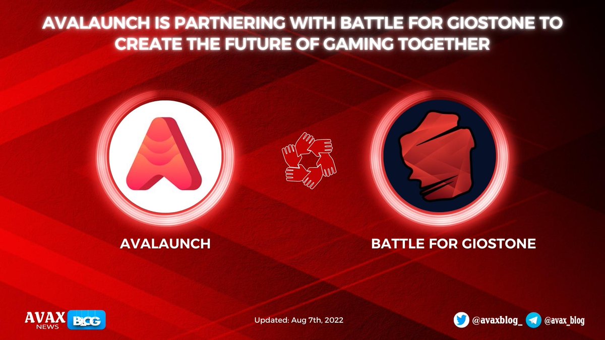 avaxblog_'s tweet photo. 🥳@AvalaunchApp is partnering with @BFGiostone to create the future of gaming together
🤩This partnership will help create a transparent, secure, and fast fundraising session
More details:
👉https://t.co/rLND5Mkhpu
#AVAXBlog #AVAX $AVAX #Avalaunch #BattleForGiostone https://t.co/Y1y75k662w