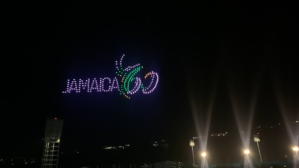 sir_blac's tweet photo. Highlights from the drone show at the Grand Gala— Kingston, Jamaica. https://t.co/IEqbMROZEE