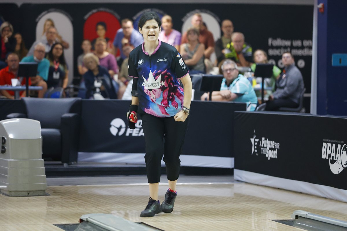 PWBATour's tweet photo. Dasha Kovalova defeats Danielle McEwan (278-195) to become the 2022 PWBA Pepsi Classic Champion! She adds a 5th PWBA title to her collection! Congratulations Dasha! 
#PWBATour #BowlFearless #GoBowling https://t.co/LO7Hud5ebd