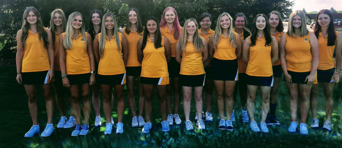 2022 Medina Girls Golf Team. The Lady Bees are ready to rock 'n roll 'em in the hole. Go Bees!🐝