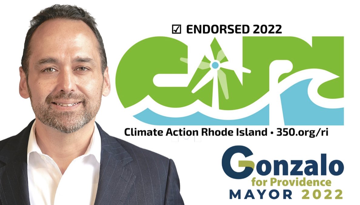 Gonzalo understands perfectly that Providence, is a sea-level city and @ClimateActionRI has deposited the same confidence as many of Rhode Islanders who call Providence Home. #believeinProvidence @gonzaloque ✊🏼