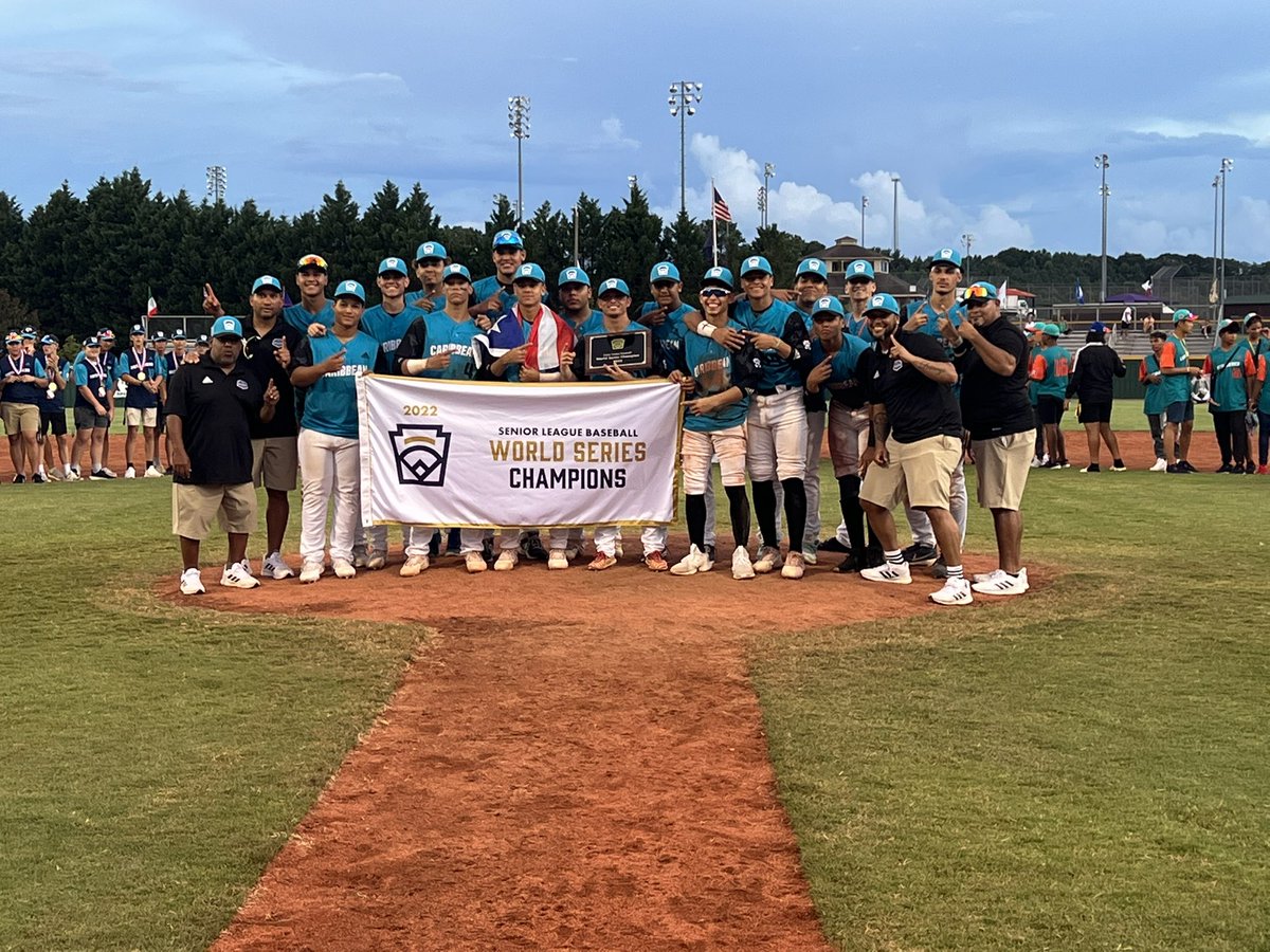 slbws's tweet photo. Congratulations to the Caribbean team on winning the Senior League Baseball World Series Championship! https://t.co/cSoSaGWoG4