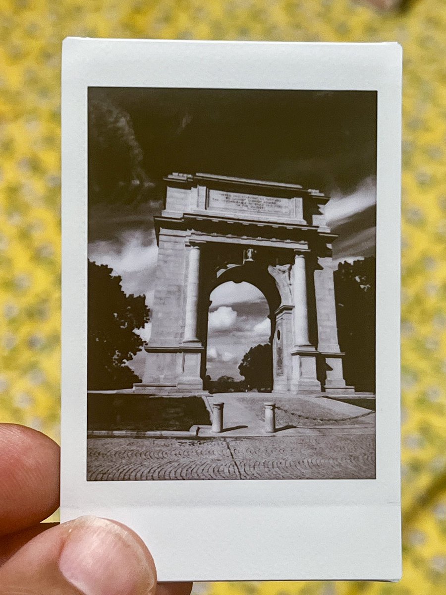Day 6 of #instantregret #ShittyCameraChallenge cont’d: the national memorial arch and Knox farm at Valley Forge. With #instaxwide300 and #instaxminievo, respectively.