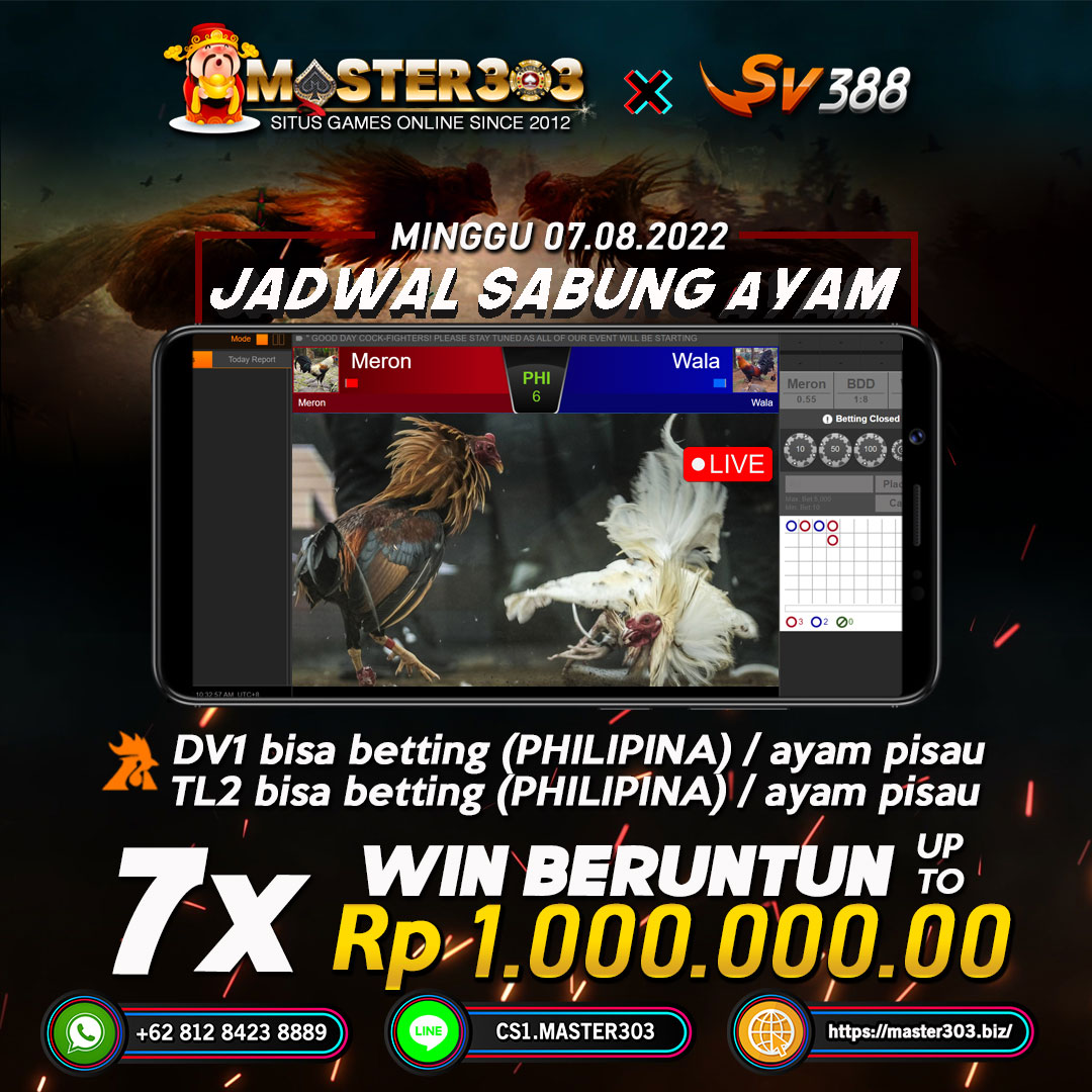 Master303offc's tweet photo. Jadwal Sabung Ayam Minggu/07/Agustus/2022

🐔SV388 arena 
DV1 bisa betting (PHILIPINA) /ayam pisau
TL2 bisa betting (PHILIPINA) /ayam pisau

🎁 BONUS 7X WIN BERUNTUN RP 1.000.000

sabung ayam online #sabungayamonline #jadwalsabungayam #jadwalsabungayamonline Ferdy Sambo Lonte https://t.co/wS9hnVTysl