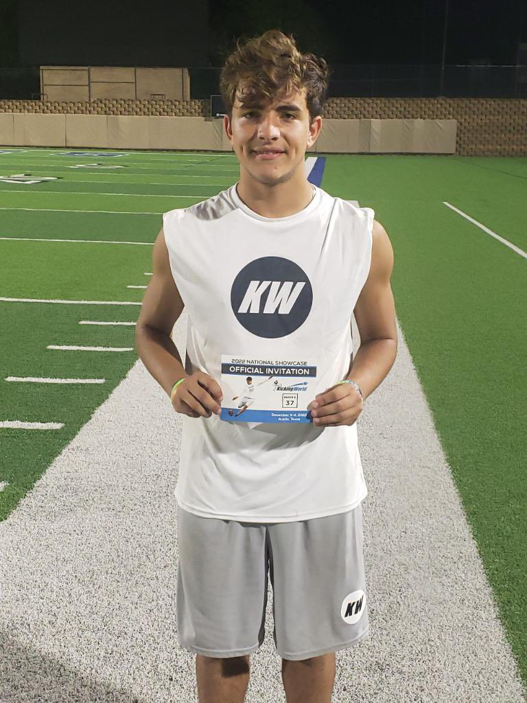 Happy to say i’ve been invited for the 3rd year in a row! Huge thanks to <a href="/KickingWorld/">Kicking World Kicking Camps</a> for the opportunity🏈🦵
<a href="/CoachNikNelson/">Nik Nelson</a> <a href="/Coach_Messer/">Coach Messer</a> <a href="/NISDOConnorHS/">O'Connor High School</a> <a href="/ocpantherfb/">OC Panther Football</a>