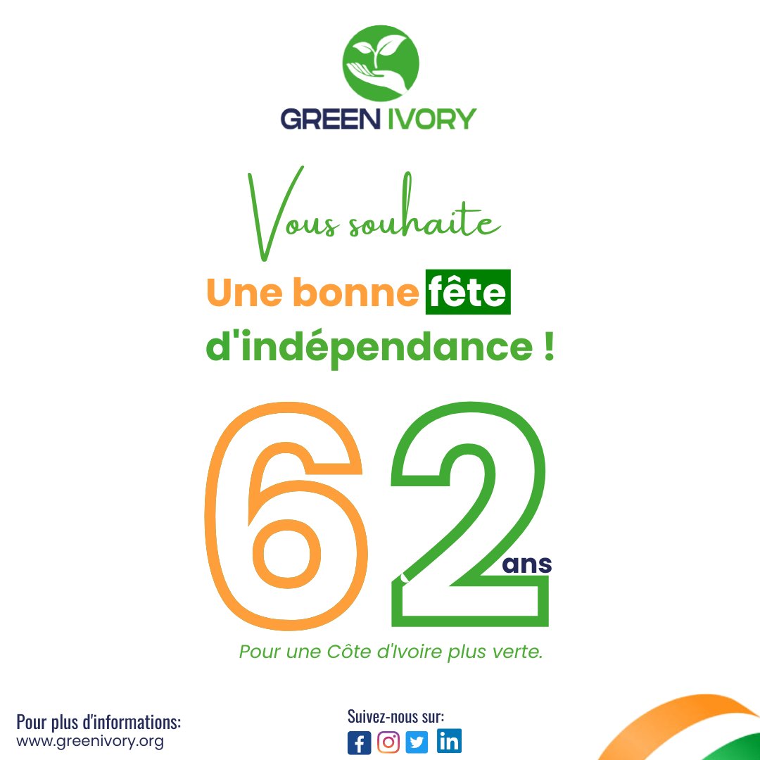 #IndependanceDay Green Ivory souhaite une excellente célébration à tous ! #environnement #ecologie #independanceday