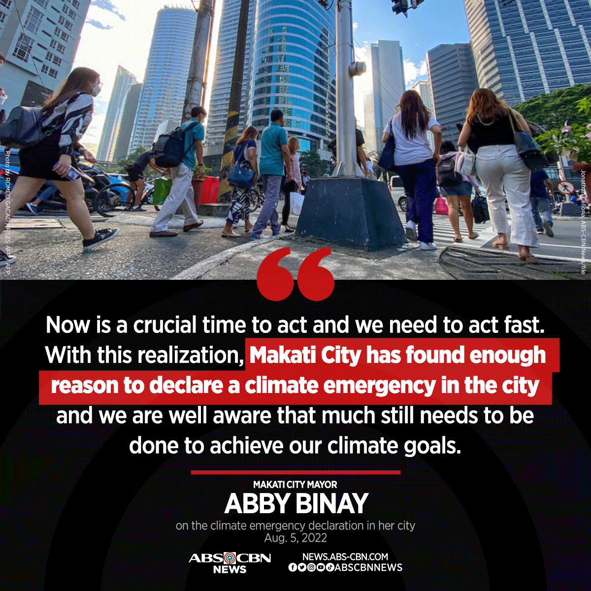 ABSCBNNews's tweet photo. Makati City, the Philippines’ financial hub, has declared a state of climate emergency in a bid to lead local efforts to address the on-ground effects of rising global temperatures.

FULL STORY: https://t.co/nx5gTue8Xj https://t.co/byIxFiJthC