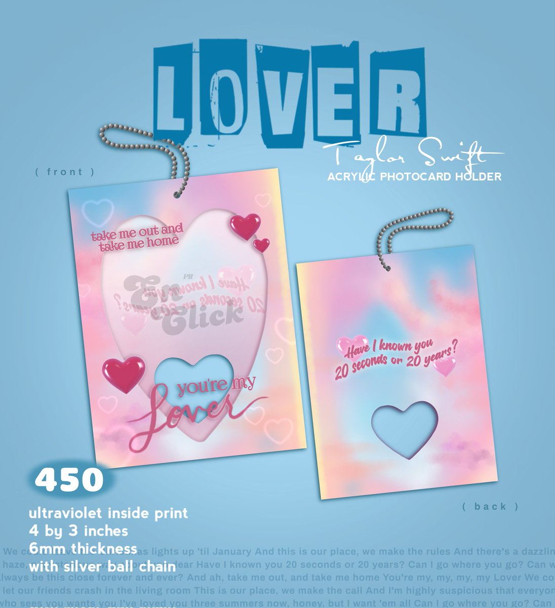enclickph's tweet photo. 🖱️🛍 ACRYLIC PHOTOCARD HOLDERS ( taylor swift inspired ) designed by enclickph! 

✨ ₱450

📘 PAPER RINGS 
💗 LOVER

DOO: August 15
DOP: August 17

🛒 pre-order now! 👇🏻
🔗 https://t.co/SdIi7pIaNh https://t.co/BTlAZ3HT2p