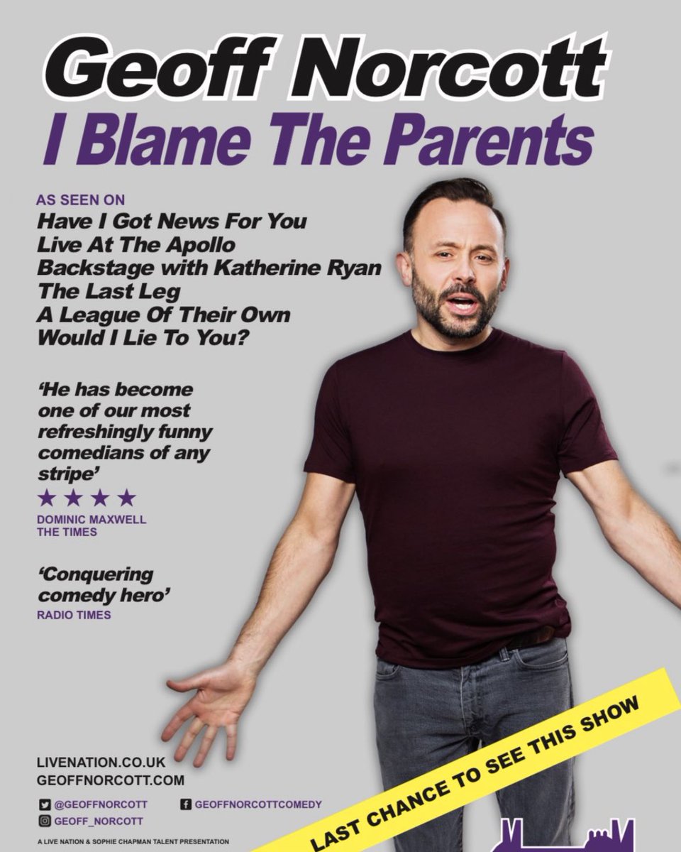 GeoffNorcott's tweet photo. My Edinburgh Fringe run starts THIS Friday.
First two dates already SOLD OUT and plenty of others getting close.

BUY 🎟 https://t.co/sQ2iKDp3Ap https://t.co/RnSWEZbiqV