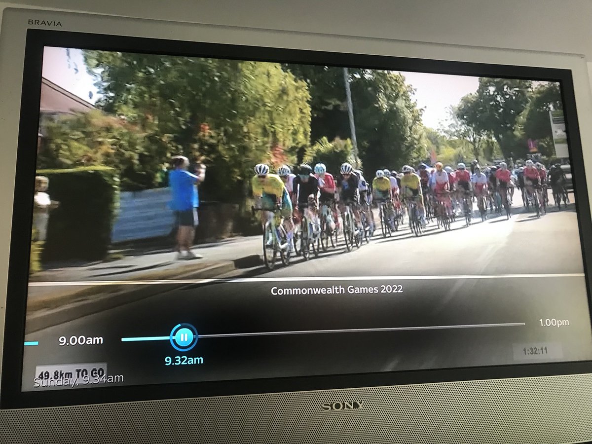 Caught on tellie watching the CWG road race
