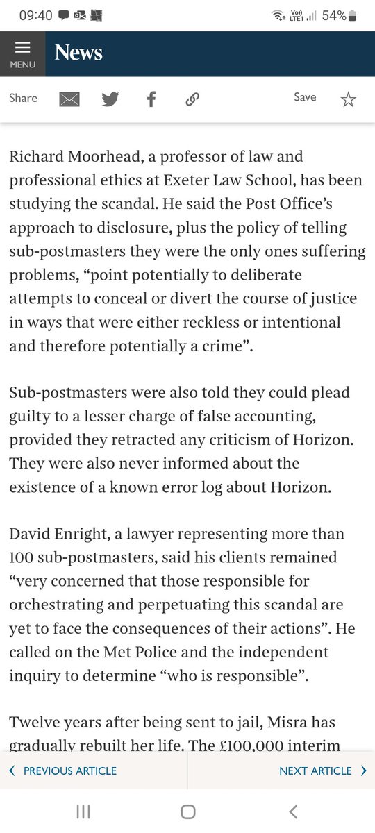 Should Post Office lawyers and senior management now face prosecution for perverting the course of justice? It may yet happen. thetimes.co.uk/article/should…