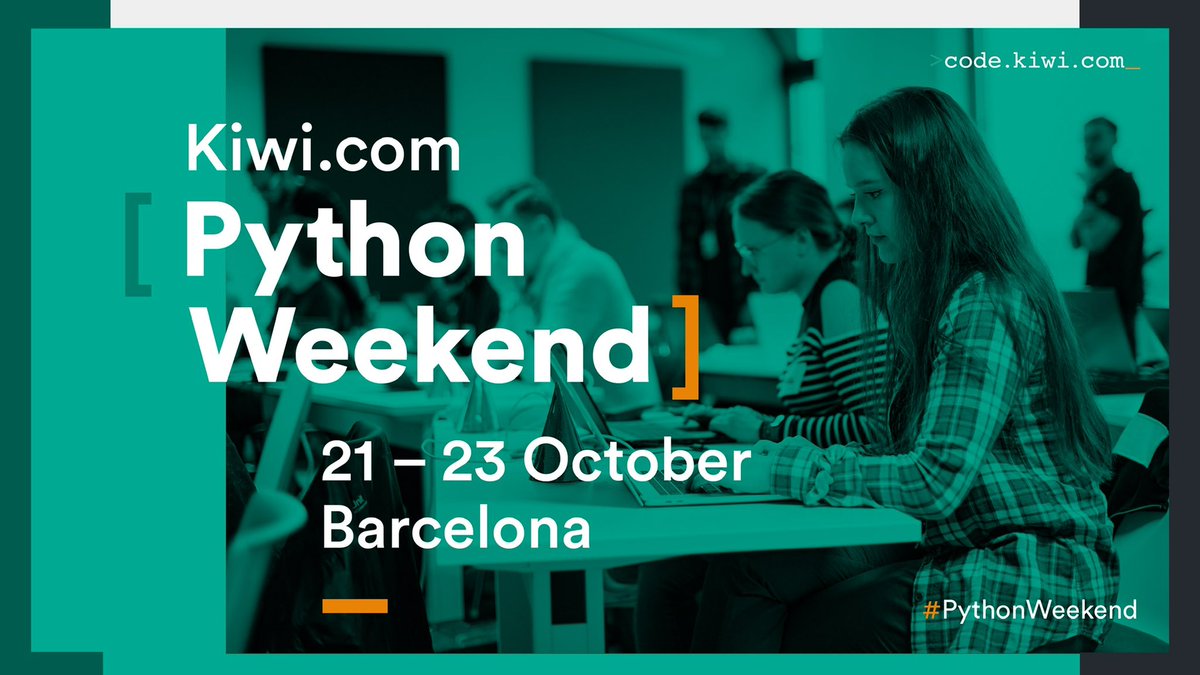 codekiwicom's tweet image. ❗️New dates❗️
We moved the dates of #pythonweekend in Barcelona to October, 21 - 23.
Register to submit your entry task solution here👉🏼 code.kiwi.com/pythonweekend/