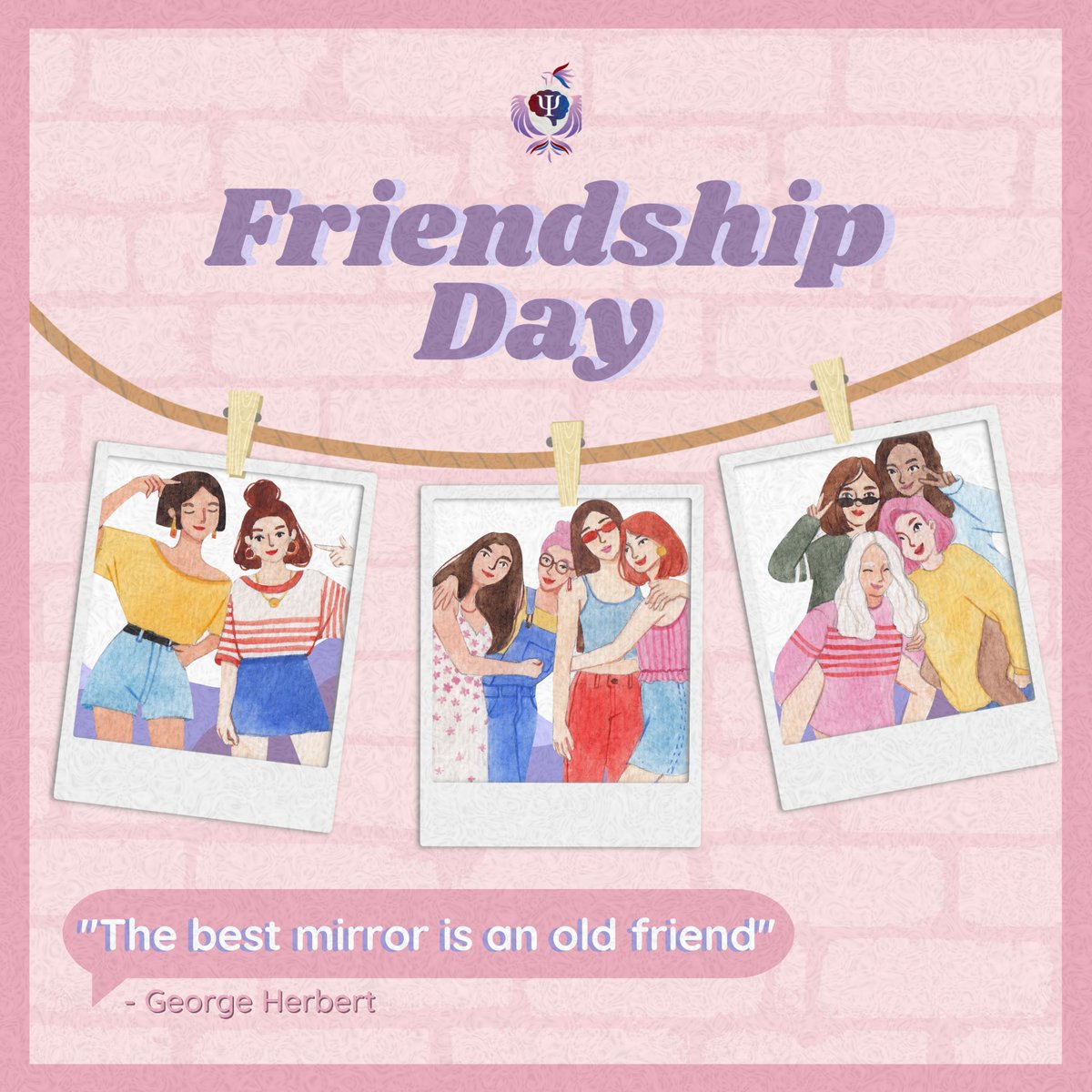 OPCFEUHS's tweet photo. #FriendshipDay
#OnePsychCommunity

The company of genuine friends is something that is incomparable. In the midst of the dark and heavy world around us, they act as our doses of joy and anchors of sanity. https://t.co/WitBbFzA68