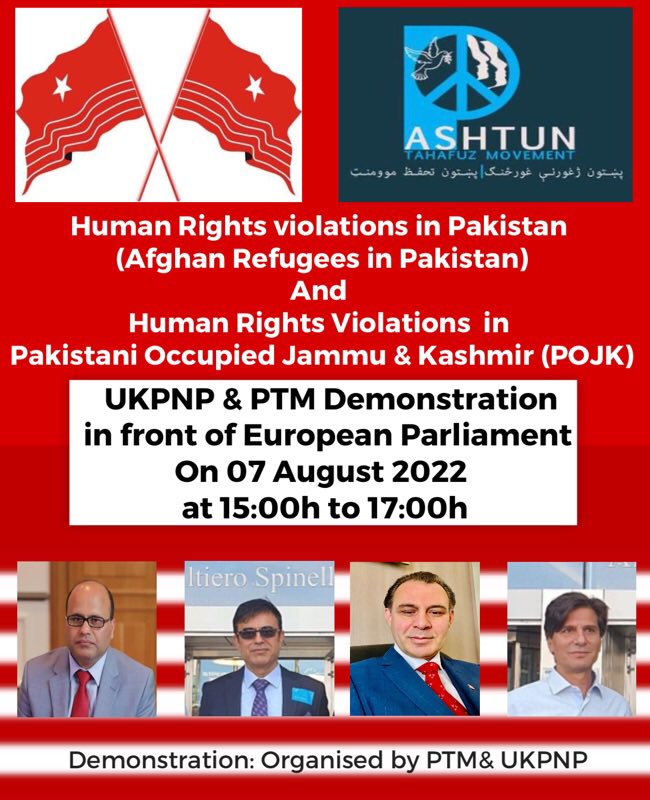 Please join us in our demonstration @shaukatkashmiri @BelgiumPtm @JamilMaqsood1 @EU_today @EUAmbAFG @POTUS @NasirKhanUKPNP