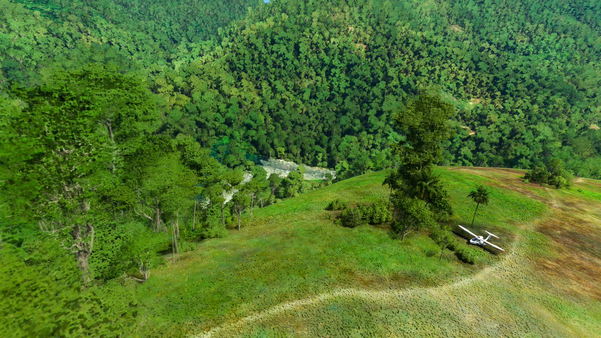 cmdrexorcist's tweet image. Stopped on the side of this mountain to take in the scenery and possibly go on a nature hike while flying through the mountains of Central Java in @MSFSofficial! #MSFlightSim #MSFS2020