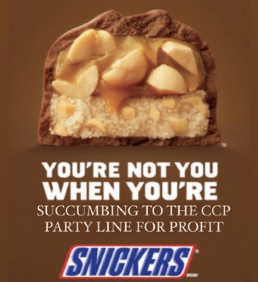 GpbartlettP's tweet photo. #BoycottSnickers Another company caving to the #ChinaIsABully over Taiwan. Taiwan has its own democratically elected president and parliament, army, currency, passport. #TaiwanIsaCountry #Taiwan @globaltimesnews @ChinaConSydney @SkyNewsAust #CCPThugs @SNICKERS @SnickersAU https://t.co/vw2BMTOixp