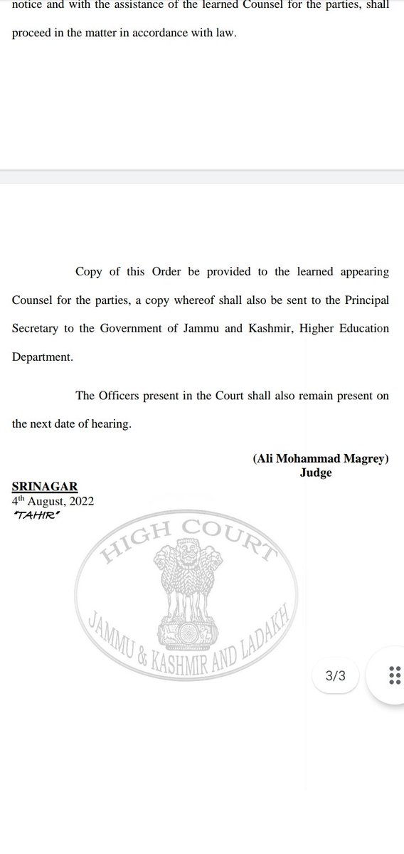 jandkccta's tweet photo. @kansalrohit69 Sir,don't you think that your subordinate officials are openly violating #SupremeCourtOfIndia, by not implementing the orders in kashmir based colleges,aren't they aware that there is an independence of judiciary,immediate compliance from your side is need of hour https://t.co/xNjulaCdTM