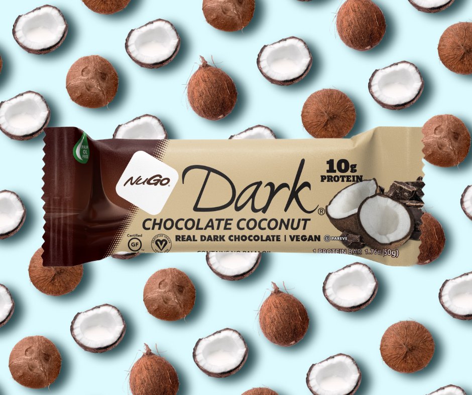 nugonutritionuk's tweet photo. Send your cravings on holiday with the simple sweetness of coconut &amp; indulgent flavour of real dark chocolate. This tropical duo comes together in the irresistible NuGo bar. https://t.co/UNDknjKDu8

#GlutenFree #DairyFree #Vegan #ProtienBar #Protein #NugoNutrition #DarkChocolate https://t.co/c3Eoaf8BSb