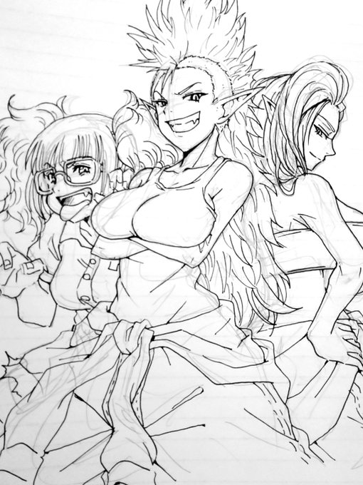 珍しくアナログでらくがき

漫画版ドラゴンボール超より脱獄囚3人娘。
超の女の子は可愛くてえっちな子が多いなあと思いました。 