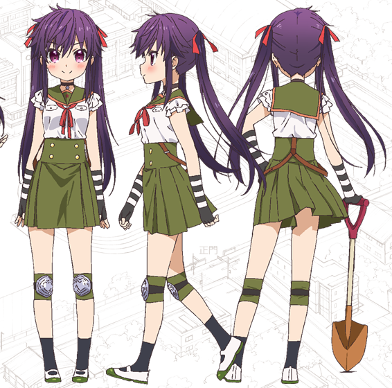 Custom Cursor - Kurumi Ebisuzawa is a girl with dark purple hair,  magenta-violet eyes, who was a student at Megurigaoka Private High School  of class 3-B. Anime cursor School-Live! with Kurumi Ebisuzawa