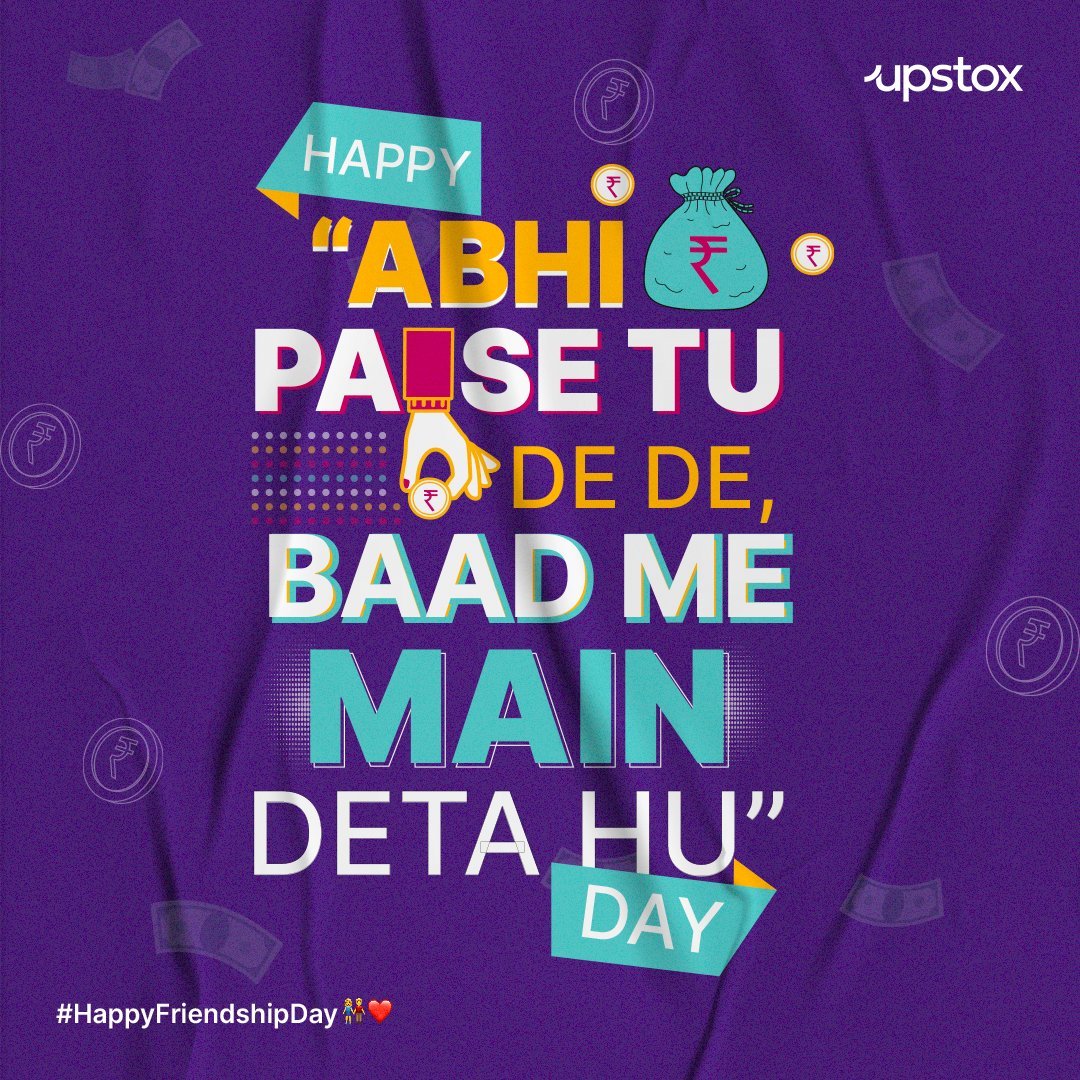 Friendship is a long term investment.

On this friendship day ask your friends to open demat account with Upstox from below link &amp; stay invested
👇
bit.ly/3m4ECek

#IPOsOnUpstox
#FriendshipDay2022  #HandloomDay #RohitSharma  #INDvsWI #investing #finance  #cryptocurrency