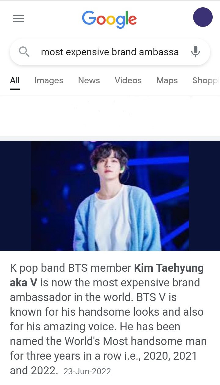BTS V aka Taehyung Most Expensive Brand Ambassador in The World