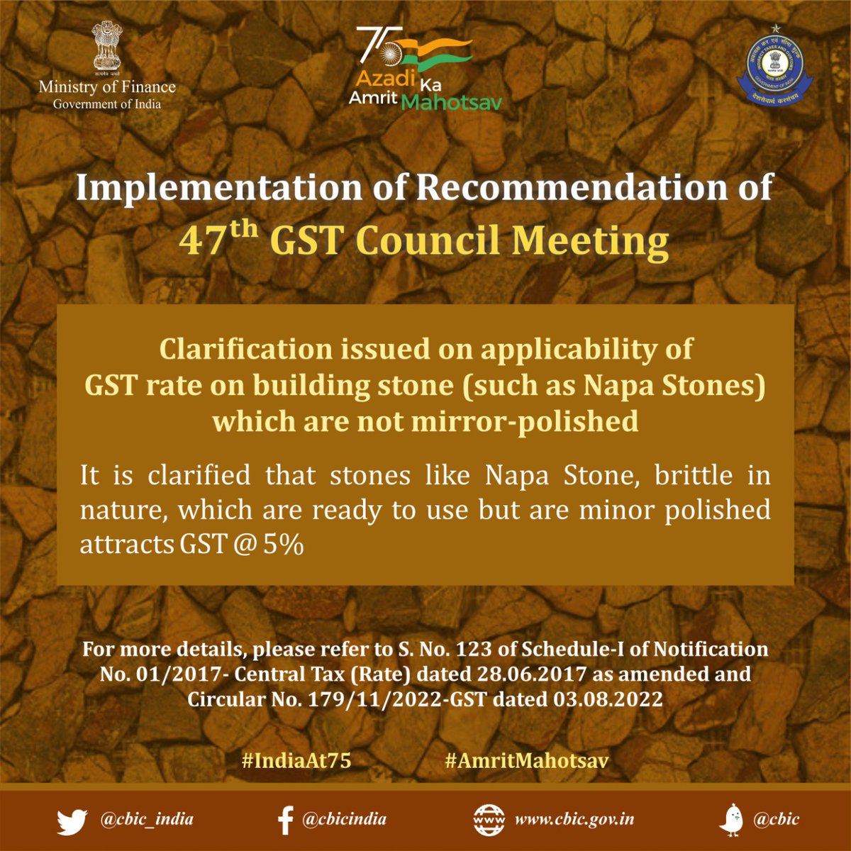 CBIC on Twitter "Implementation of of 47th GST_Council