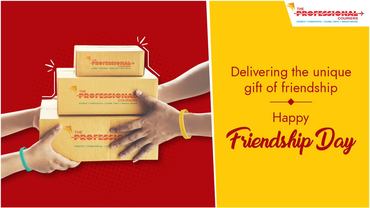 TPCGlobeCares's tweet photo. Trust, empathy, integrity and dependability are some attributes of a good friend, just like us! 

The Professional Couriers wishes all our friends a very Happy Friendship Day.

#TheProfessionalCouriers #CourierService #HappyFriendshipDay #DeliveringHappiness #ConnectingDistances https://t.co/BR2rXDidiZ