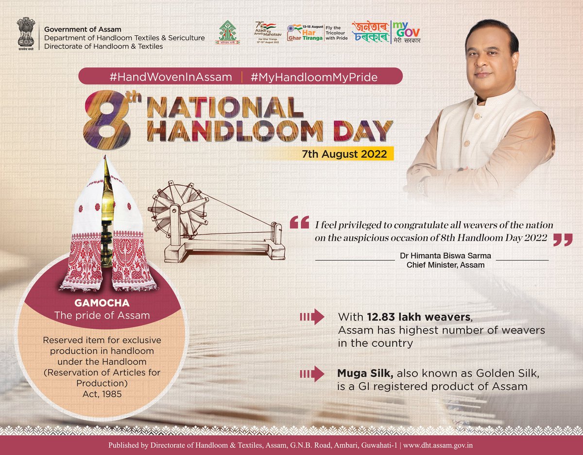 dhtassam's tweet photo. #MyHandloomMyPride 
#HandWovenInAssam https://t.co/NKAqyje19A