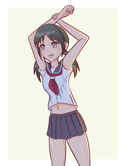 謝謝茄子ちゃんから夏服タミンを描いてもらったぜ!ちょーエロいぜ!やっぱり俺が激エロなモロツインテールだから描かれたのかな?(笑) 