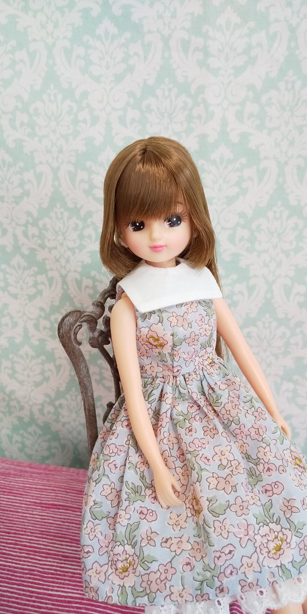 リカちゃん 服ハンドメイド♡ブラウスとギャザースカート リカちゃん服 ハンドメイド 2点セット 22㎝ドール Tシャツ