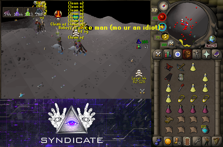 SyndicateOSRS's tweet image. The past 4 days have been action packed in multi for the Syndicators. Battles with @playdeadclan, @rsrotnet1, @TempestOSRS, and tonight @DeathrowRS. Love all the action clan world, always a pleasure 🙂.