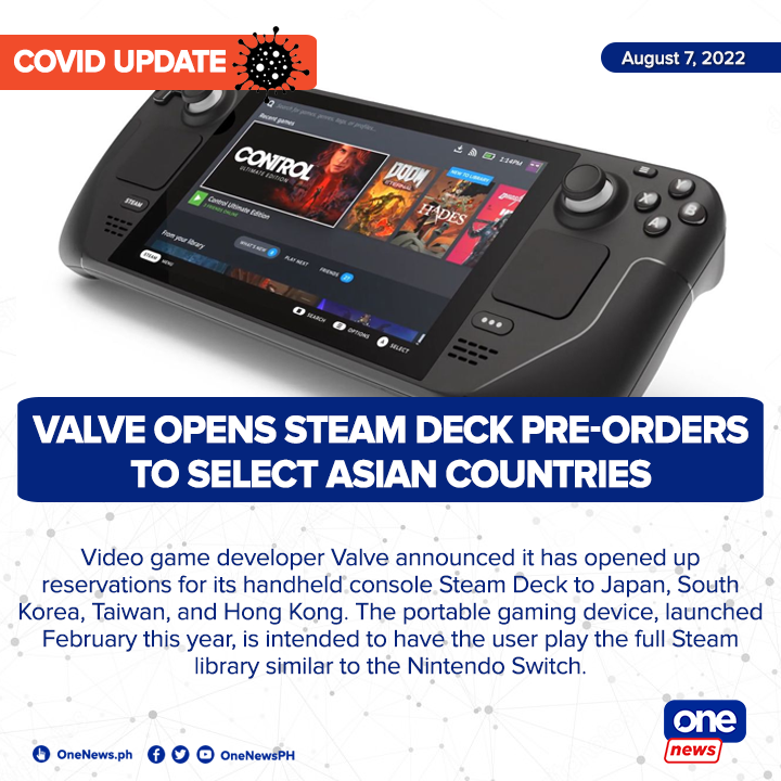 ONE News PH on Twitter "Steam Deck coming soon to East Asia Valve has